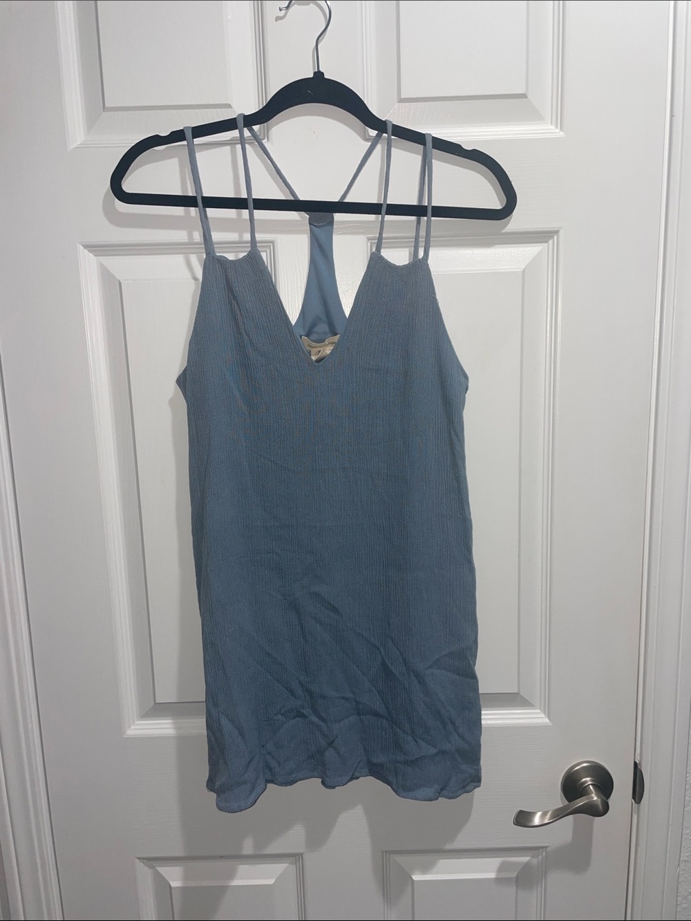 Urban Outfitters Dusty Blue Double-Strap V-Neck Cami